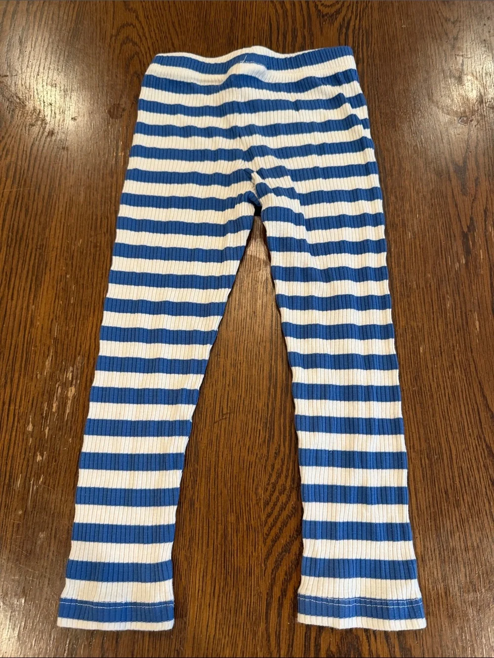 Counting Daisies Blue & Red Striped Floral Ruffle Matching shirt/pant Set•Size 4